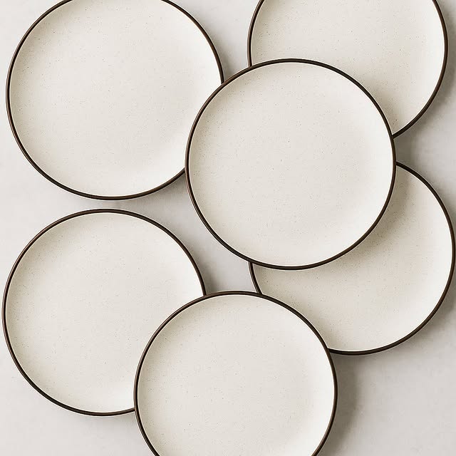 Ceramic Dinner Plates Set, 14 Pieces