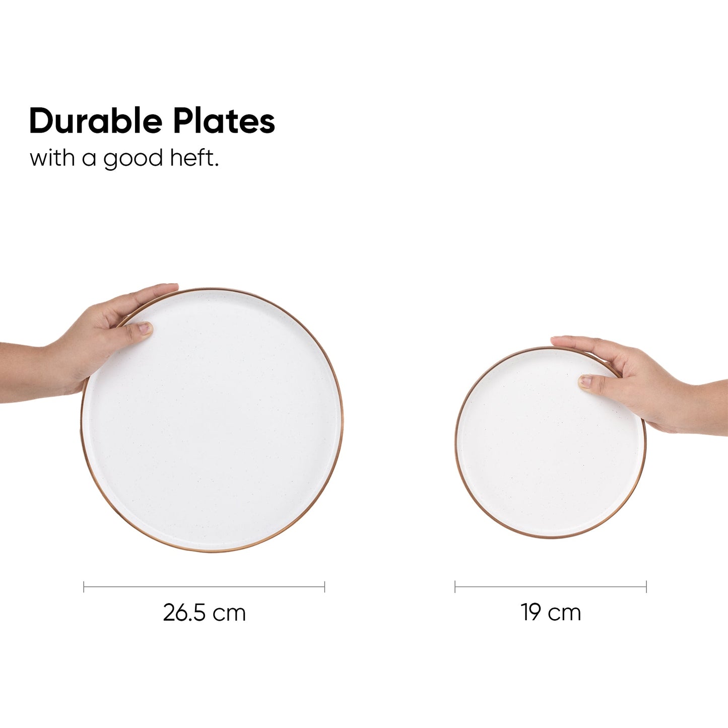 Ceramic Dinner Plates Set, 21 Pieces | Off White Japandi Series | Matte Finish
