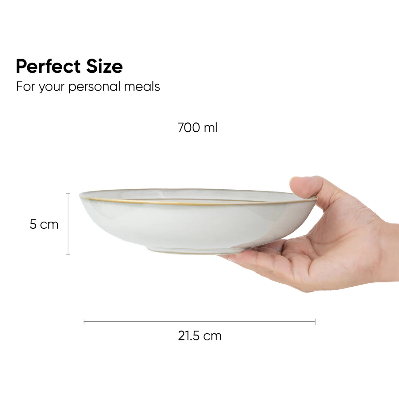 Ceramic Pasta Bowl Set of 2 – Alba – White