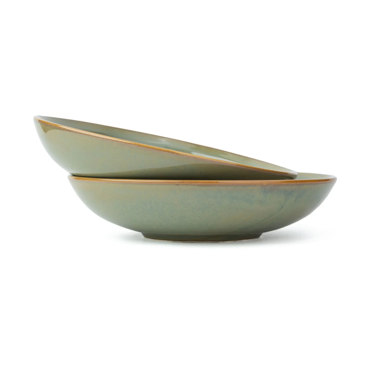 Ceramic Pasta Bowl Set of 2 – Emerald – Green