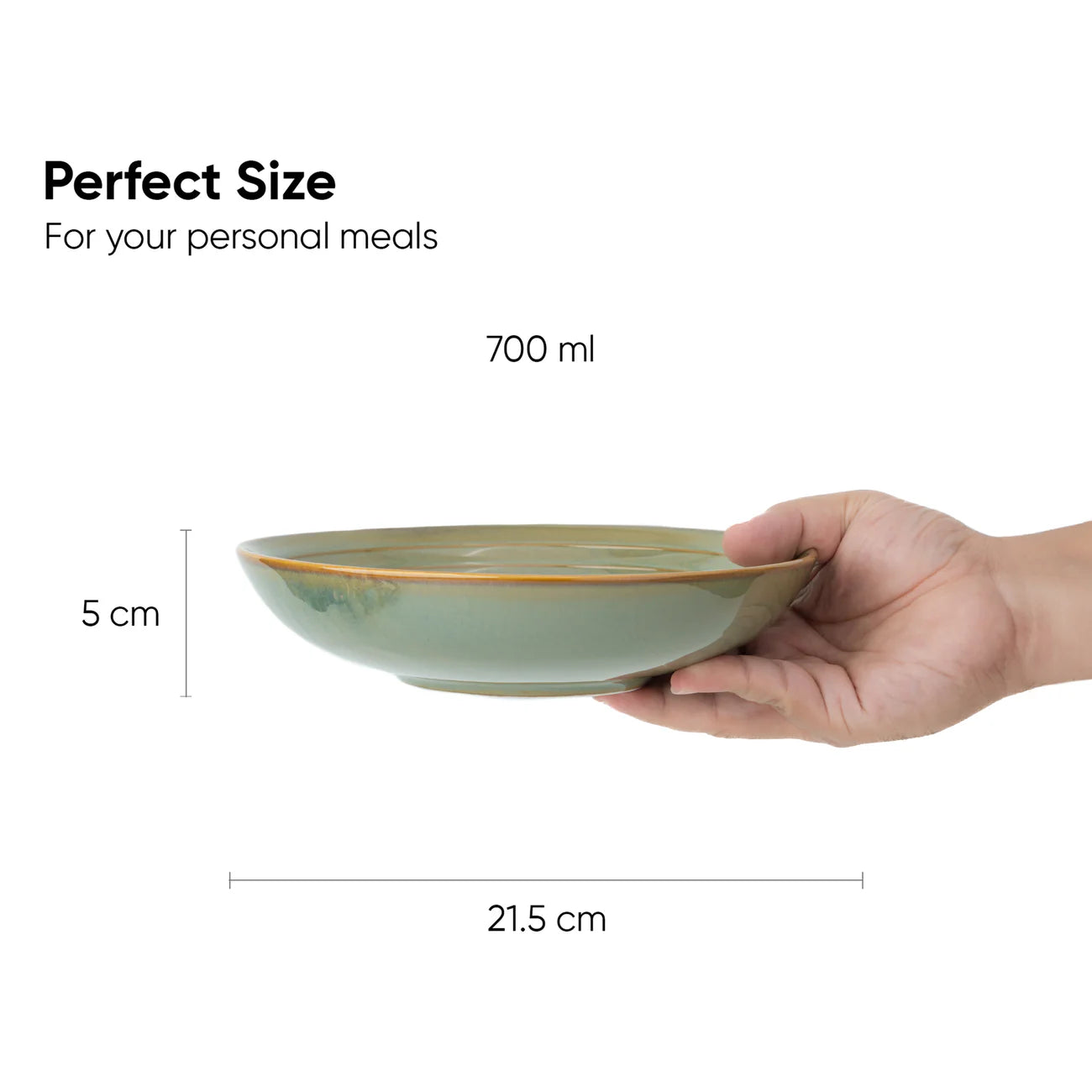 Ceramic Pasta Bowl Set of 2 – Emerald – Green