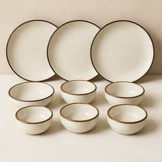 Ceramic Dinner Plates Set, 14 Pieces