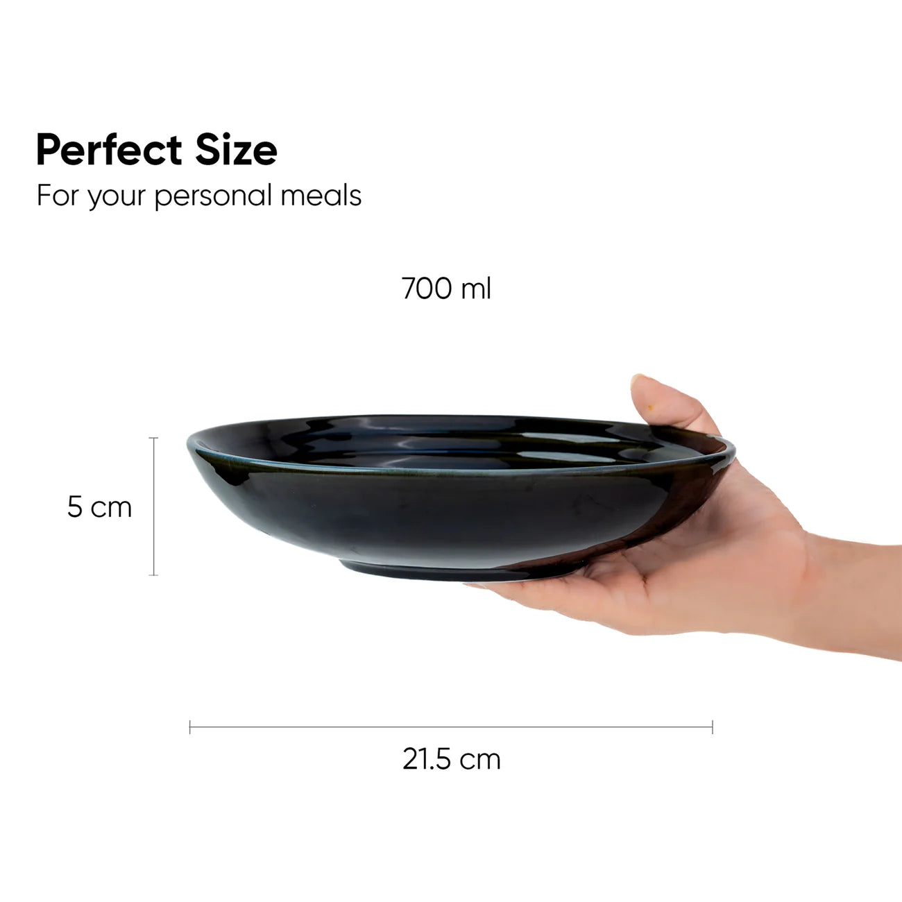 Ceramic Pasta Bowl Set of 2 – Midnight – Dark Blue