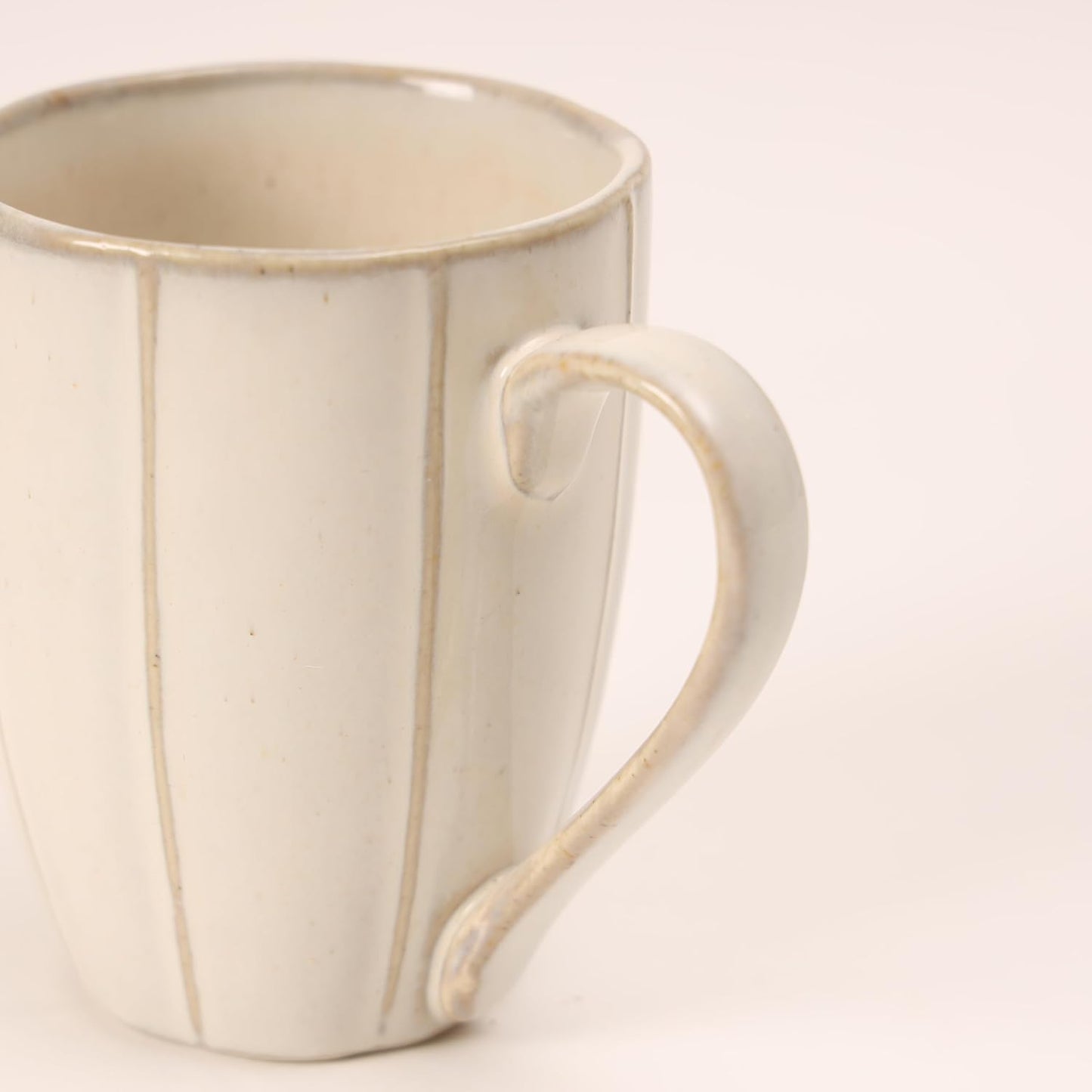 White Sheen Ceramic Coffee Mug Set, 400ml | Set of 6