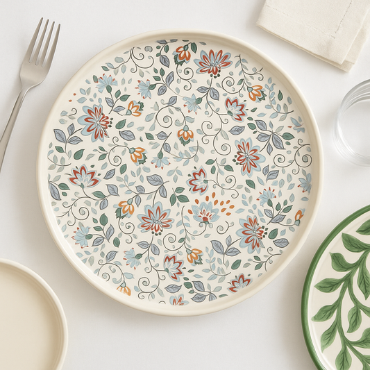 Printed Meal Platter – Floral